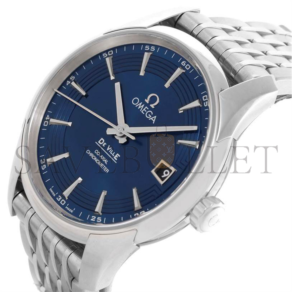 OMEGA DEVILLE HOUR VISION BLUE DIAL MENS WATCH 431.33.41.21.03.001